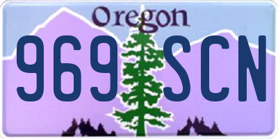 OR license plate 969SCN