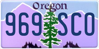 OR license plate 969SCO