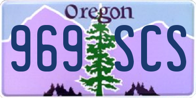 OR license plate 969SCS