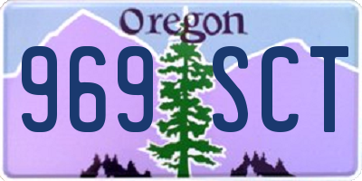 OR license plate 969SCT