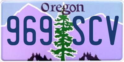 OR license plate 969SCV