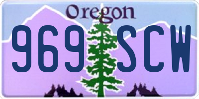 OR license plate 969SCW