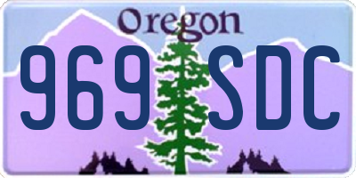 OR license plate 969SDC