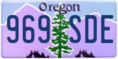 OR license plate 969SDE