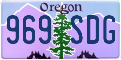 OR license plate 969SDG