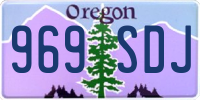 OR license plate 969SDJ