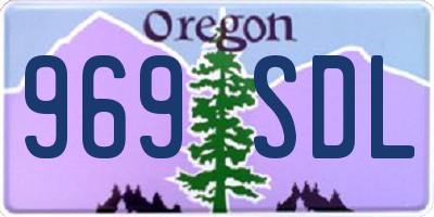 OR license plate 969SDL