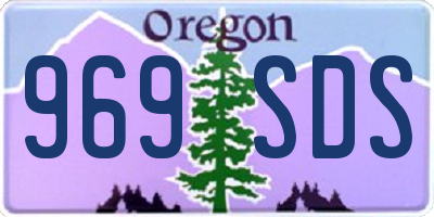 OR license plate 969SDS
