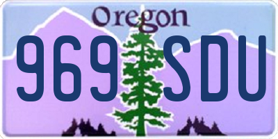 OR license plate 969SDU