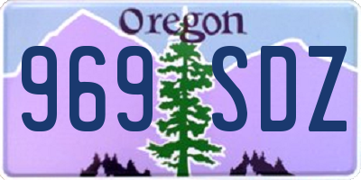 OR license plate 969SDZ