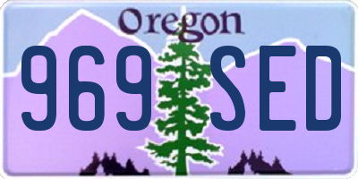 OR license plate 969SED
