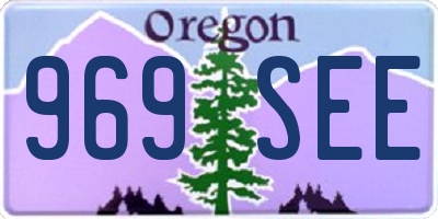 OR license plate 969SEE