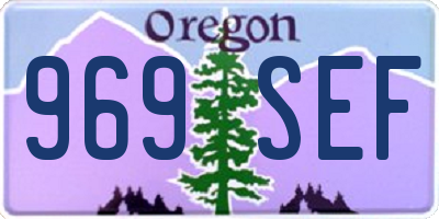 OR license plate 969SEF
