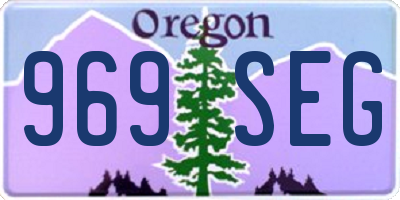 OR license plate 969SEG