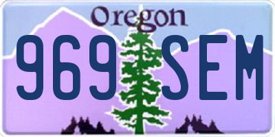 OR license plate 969SEM