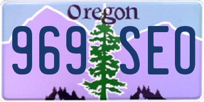 OR license plate 969SEO