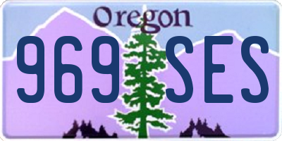 OR license plate 969SES
