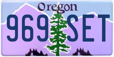 OR license plate 969SET
