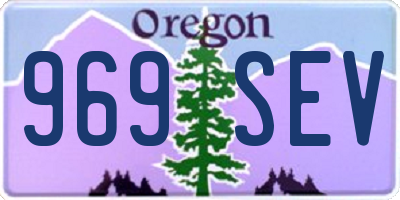 OR license plate 969SEV