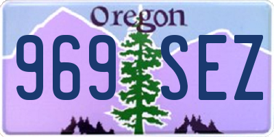OR license plate 969SEZ