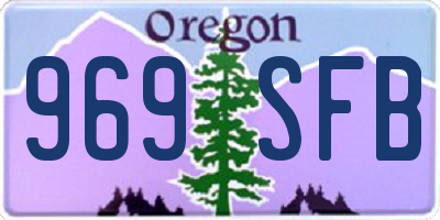 OR license plate 969SFB