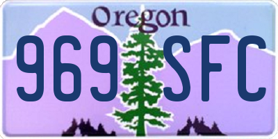OR license plate 969SFC