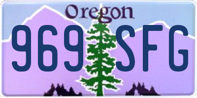 OR license plate 969SFG