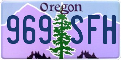OR license plate 969SFH