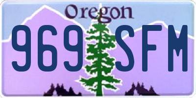 OR license plate 969SFM