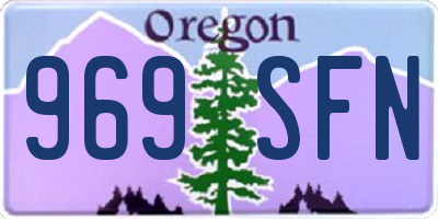 OR license plate 969SFN