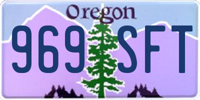 OR license plate 969SFT