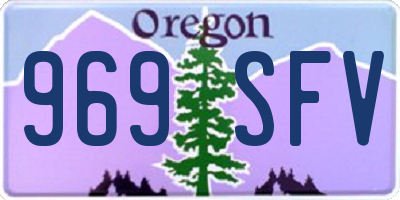 OR license plate 969SFV