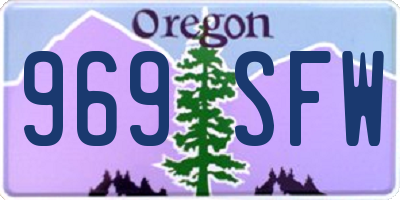 OR license plate 969SFW