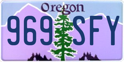 OR license plate 969SFY