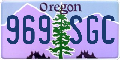 OR license plate 969SGC