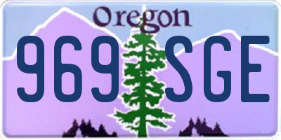 OR license plate 969SGE