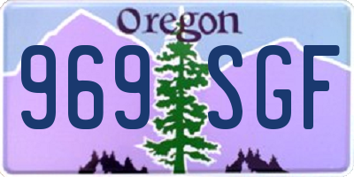 OR license plate 969SGF