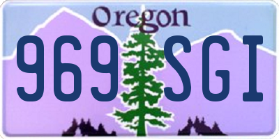 OR license plate 969SGI