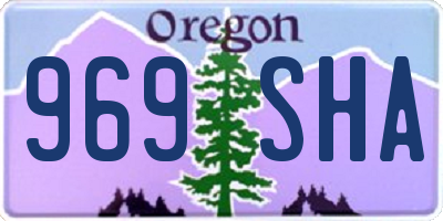 OR license plate 969SHA