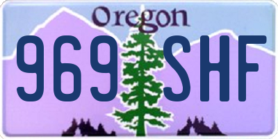 OR license plate 969SHF