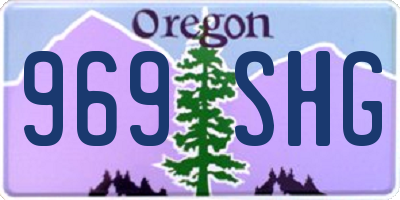 OR license plate 969SHG