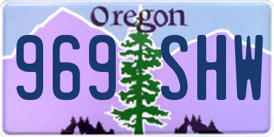 OR license plate 969SHW
