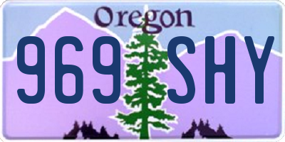 OR license plate 969SHY