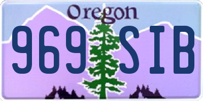 OR license plate 969SIB