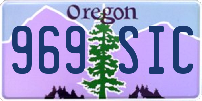 OR license plate 969SIC