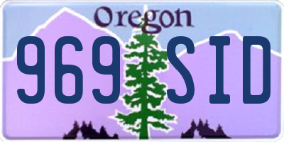 OR license plate 969SID