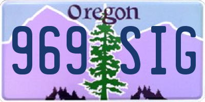 OR license plate 969SIG
