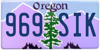 OR license plate 969SIK