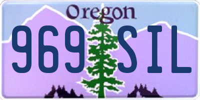 OR license plate 969SIL