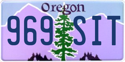 OR license plate 969SIT